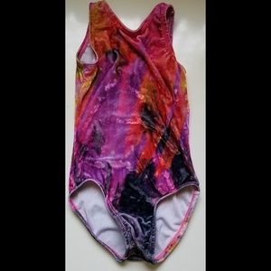 Perfect balance velvet gymnastics bodysuit IC